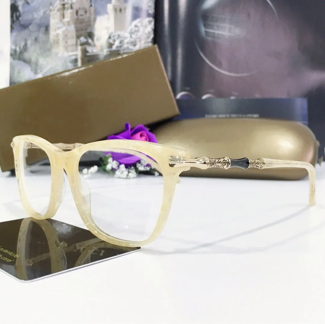 Luxury Top Fashion Brand-Desiger Charment Glasses Steampunk Frame recept Runda kvinnor Glasögon Retro Optiska glasögon Män Eyew258w