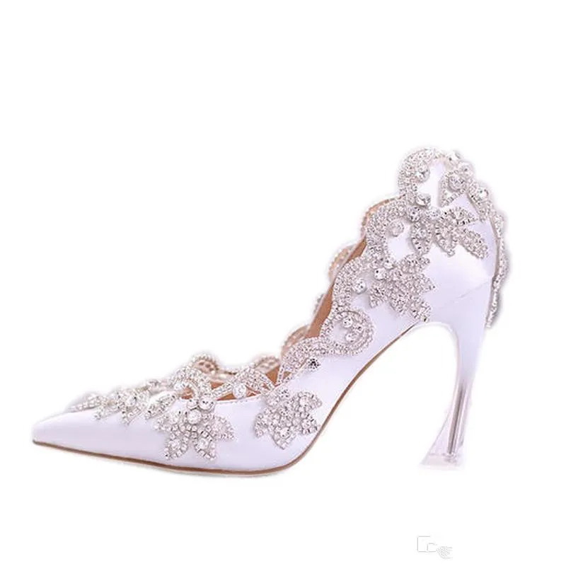 2020 nova moda frisada sapatos femininos de luxo salto alto sapatos de casamento nupcial senhoras sapatos femininos festa baile 9cm256e