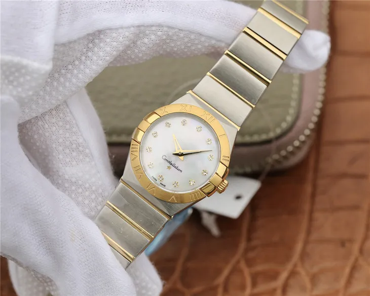Женские часы TW 007 Constellation, 27 мм, 1376, кварцевые часы, часы с бриллиантами, водонепроницаемые, 100 м, гальваническое воздушное зеркало, стекло284r