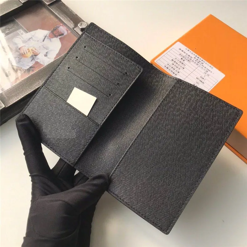 Mens Women Paspoorthouder Lady Wallet Bloemdrukkaarten Houders Echt lederen tassen Portebekledingen voor paspoorten met doos Dust BA261E
