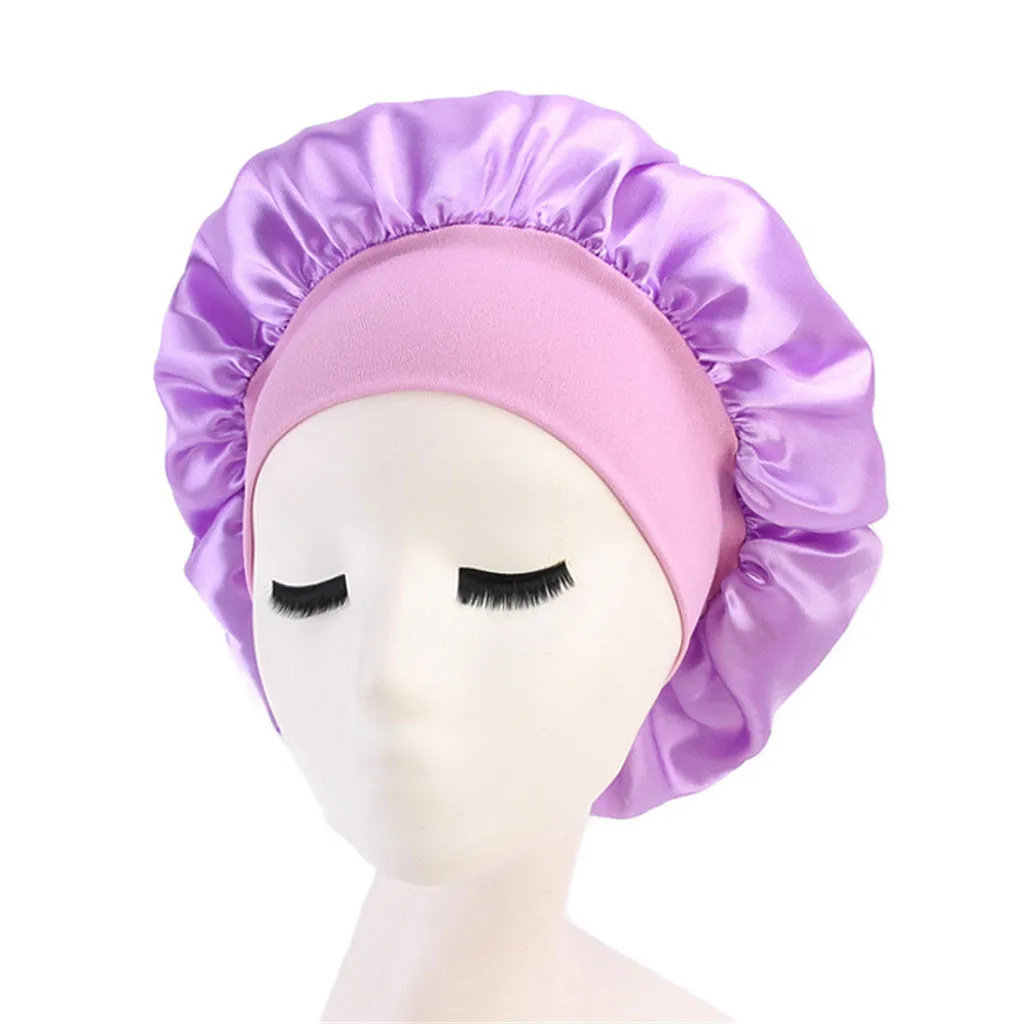 Donne la cura dei capelli lunghi Fashion Coff del cofano satinato notturno cappello da sonno cappello di seta avvolgono cappelli perdita di capelli la perdita di capelli Accessori12287