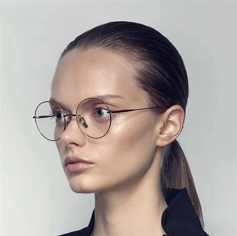 ファッションデザイナーの光学メガネは、レトロkゴールドフレームビンテージシンプルなスタイル透明なメガネ品質レンズ2837を愛するファッションデザイナー