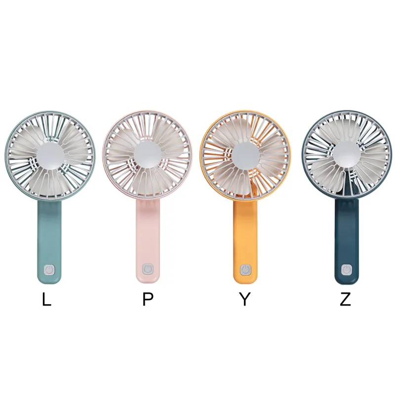 4 couleurs Mini poignée de charge petit ventilateur Portable silencieux multi-vitesse vent vitesse ventilateur pliant USB ventilateurs cadeaux de fête beauté Look1240e