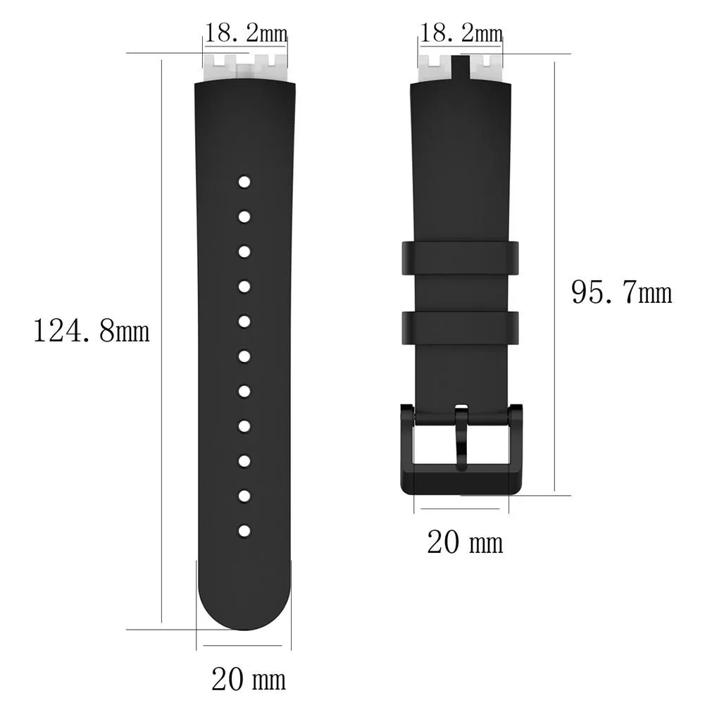 Compatible avec TicWatch S Soft Silicone Sangle Bracelet Remplacement des élastiques Sport4814210