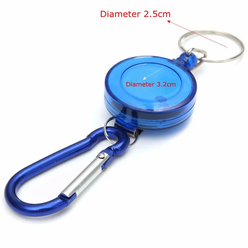 Candy Colors Mulitifunctional Badge Reel Retractable Keychain Recoil Id Card Holder Keyring Key Chains Steel Cord2994