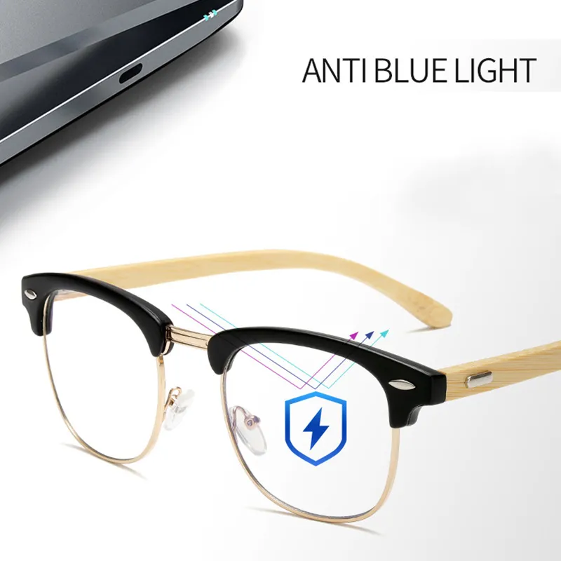 Blaulicht-blockierende Brille, Computer-Lesebrille, pochrome Sonnenbrille, Chamäleon-Sonnenbrille, für Herren und Damen, halbrandlos, Y200619225v