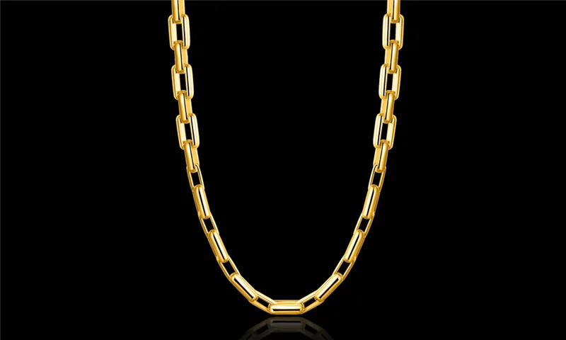 9mm Dikke Link Touw Kettingen 18K Vergulde Mannen Hip Hop Kettingen 20 Inch Mode Luxe Choker Sieraden Geschenken voor Vrouwen Perfect A291R