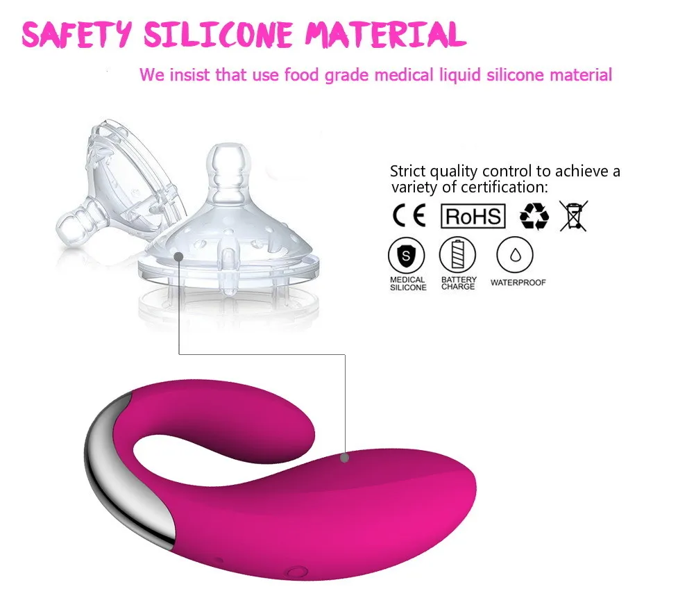 Silikon-G-Punkt-Wireless-Vibrator für Frauen, 16 Meter entfernter doppelter Klitorisvibrator, erwachsenes Massagegerät, Sexspielzeug für Frauen J190626