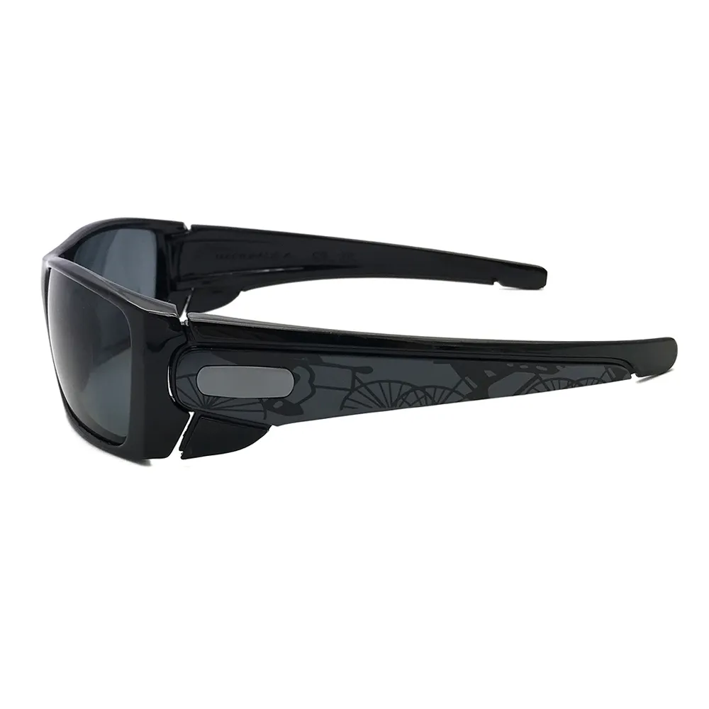 Luxury-hög kvalitet cykeldesignglasögon fouel coell matt svart grå iridium polariserad lins ridning solglasögon293w