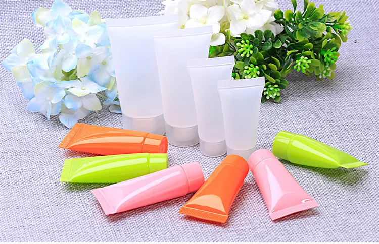 Cosmetic Soft Tube 5ml 10ml plastic Lotion Containers Empty Makeup squeeze tube Refilable Bottles Emulsion Cream Packaging DLH424