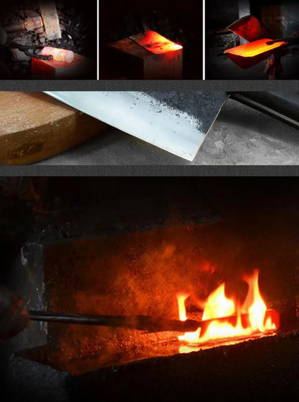 Coltello da chef forgiato a mano in acciaio ad alto tenore di carbonio pieno di coltello da cucina cinese macellaio mannaia da macellaio coltello da taglio verdure a codolo pieno