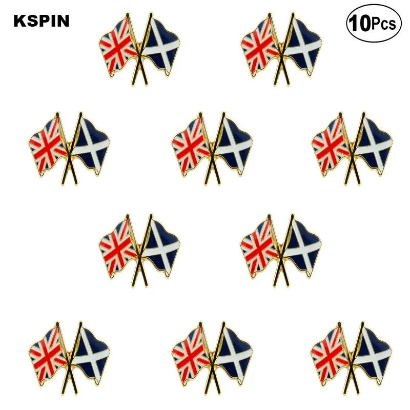 UK Jack Ecosse épinglette drapeau badge broche broches insignes 10 pièces par 