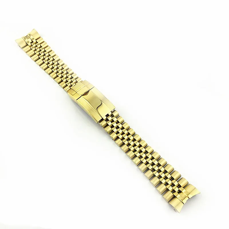 Bracelet de montre en acier inoxydable massif de 20 mm de polissage intermédiaire Bracelet à extrémité incurvée pour Submariner GMT Greenwich235U
