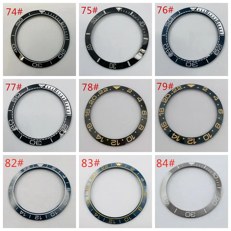 38mm Ceramic Titanium Bezel Insert Watch Kit Fit Automatic 40mm Mens Watch Case New High Quality Bezels Insert Watch Accessories P2530