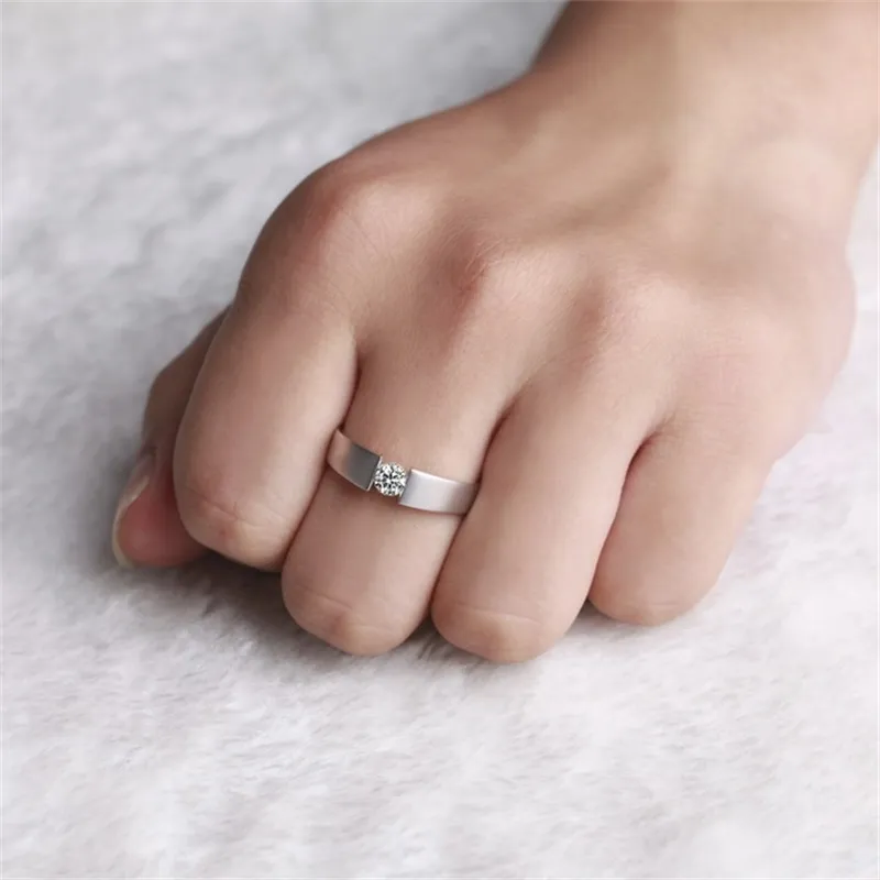 Classici anelli in argento massiccio 925 originali al 100% set 6mm 1ct CZ SONA anelli di fidanzamento con diamanti anelli di nozze gioielli donna uomo taglia292K