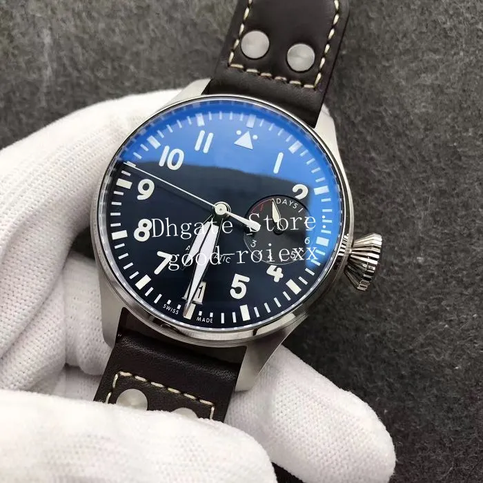 Nowa limitowana edycja Męska Automatyczna Cal 51111 Watch Na granatowy wybieranie Luminous Sport Męskie zegarki ZF skóra fabryka ET2361