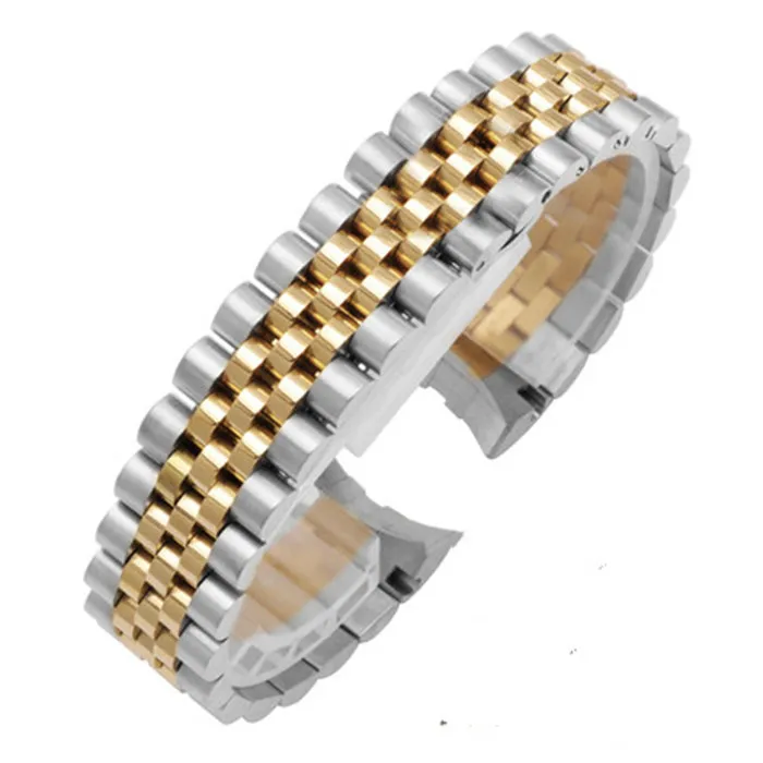 20mm Solid Stainless Steel Watch Band For Rolex datejust Watchbands Link Strap Bracelet287F