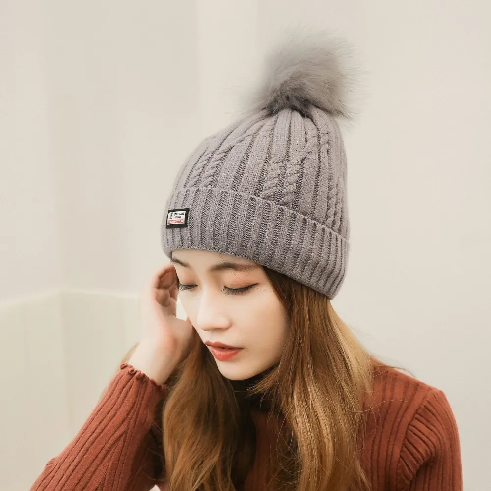 Kobiety zimowy kapelusz szalik moda zimowa kapelusz bawełny żeński zimowy kolor stały kolor i szalik C18120301