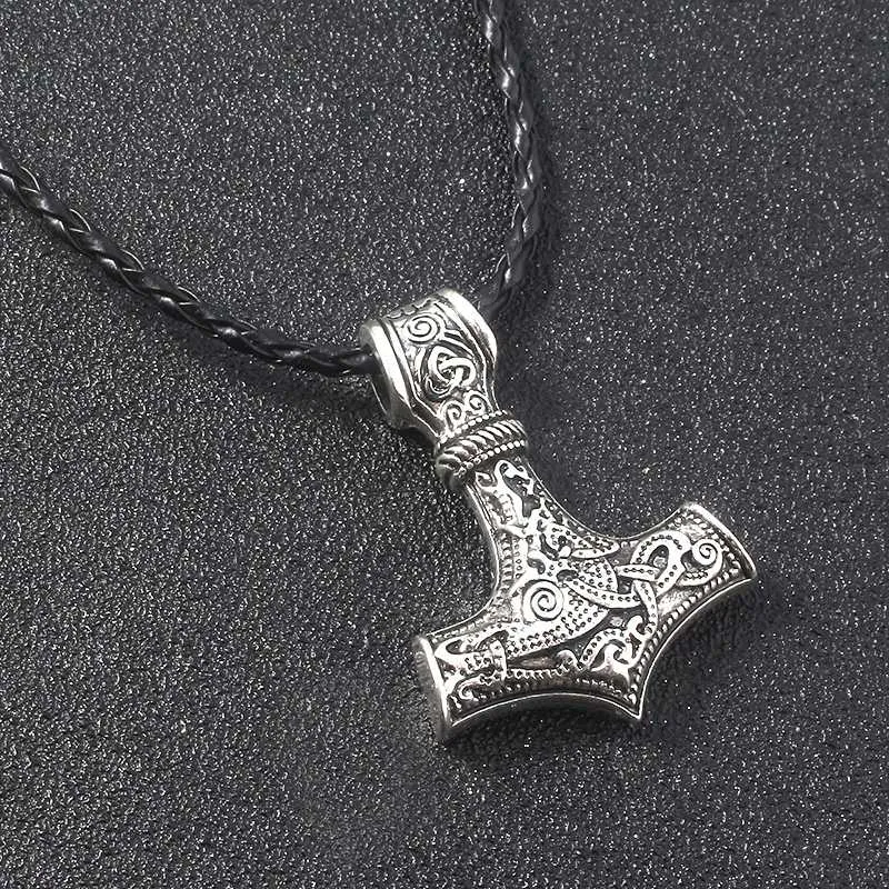 Hangende kettingen Midy Ancient Noorse Vikings Charms Supernatural Moon Pentagram ketting vrouwen sieraden touwketen12875