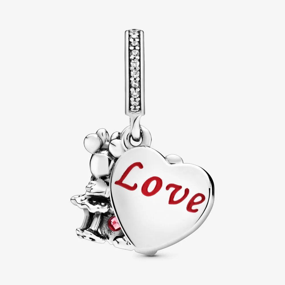 Nouveauté Charms 925 Sterling Silver Coeur et ailes d'ange Dangle Charm Fit Original Bracelet à breloques européen Bijoux de mode Acc169i