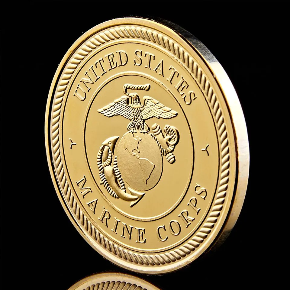 10st SMC Challenge Coin Craft United States Marine Corps 72 Virgin Moral Coin Dating Service Gold Plated Badge6796362