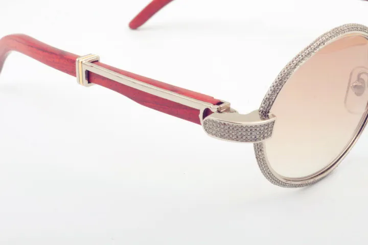 2019 Nuovi occhiali diamanti a cornice legno naturale 7550178 Omplani da sole di alta qualità Dimensioni 55-22-135 mm Occhiali da sole retrò i OP3503