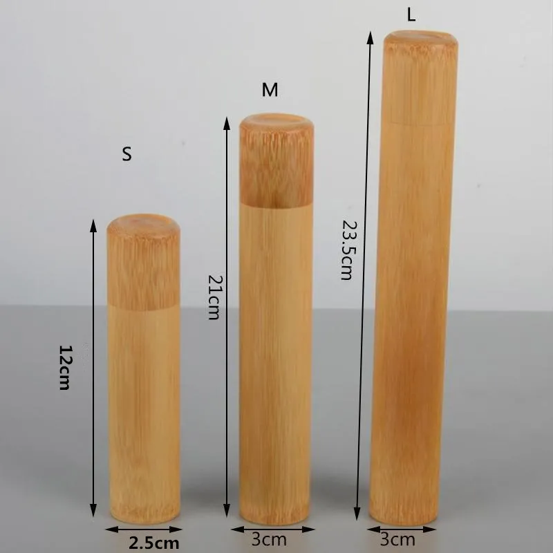 Kampanj 3 Storlek Handgjorda bambu te kapsel krydda caddy lagringslåda arrangör teblad förvaring flaskrör krydda burkar