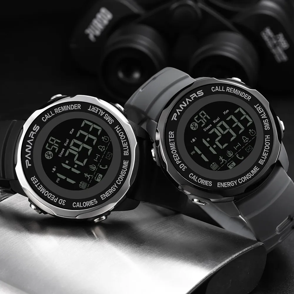 Panars Nowy przybycie moda inteligentna sportowa zegarek sportowy 3D Hedometr zegarek na nadgarstku męskie nurkowanie wodoodporne zegarki alarmowe 81152779