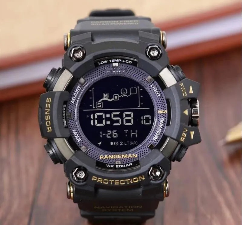 الساعات الكبيرة الساعات الهاتفية الرياضية للرجال LED LED Waterproof Mountaineing Digital Men Watches الأضواء الأوتوماتيكية 269W