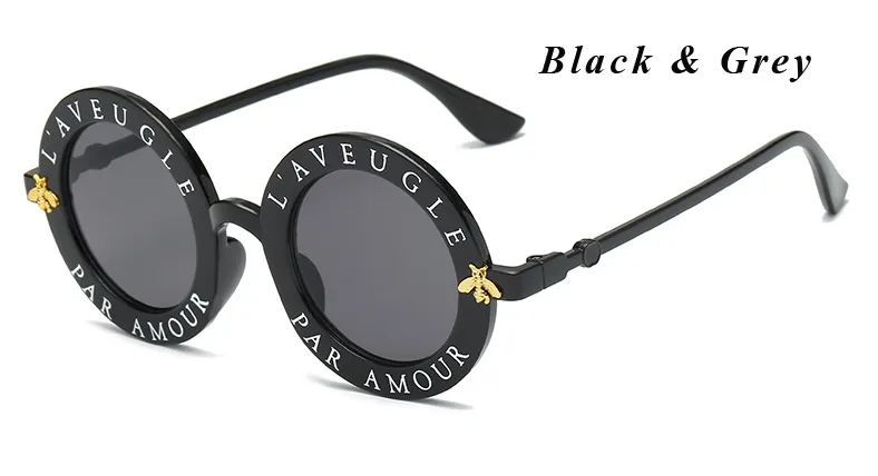 Hele-l'Avugle par amour ronde zonnebrillen vrouwen onderscheidende mode zonnebril mannen unieke merkontwerper retro sunglass2610