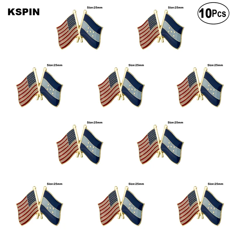USA Honduras Spilla da bavero Bandiera distintivo Spilla Spille Distintivi 10 pezzi un lotto8442958