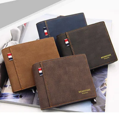 pg77 Men Wallets famous brand pocket bag fashion luxury designer men pu leather wallets purses for men280F