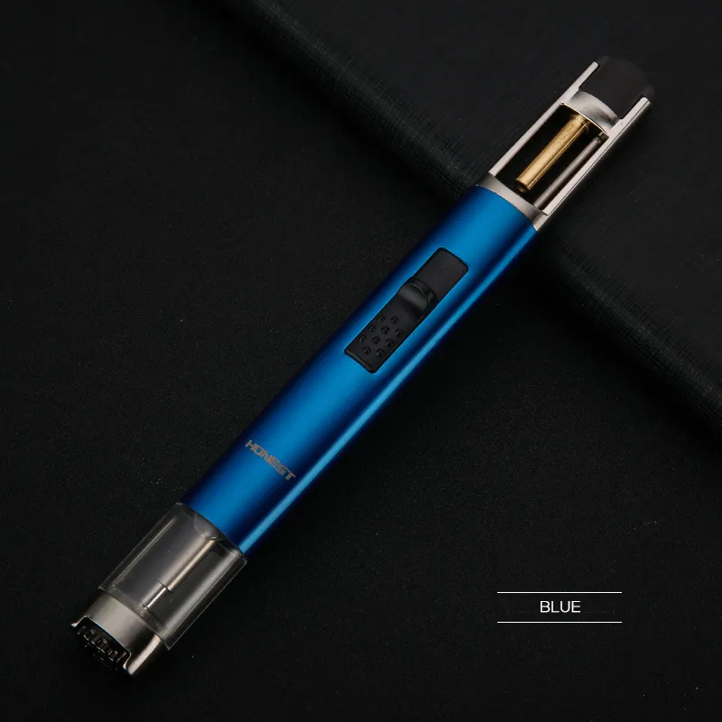 Forme de stylo de stylo honnête Jet Light Blue Flamme Flamme Visible Ligners gonflables au vent pour la cuisine BBQ5712725