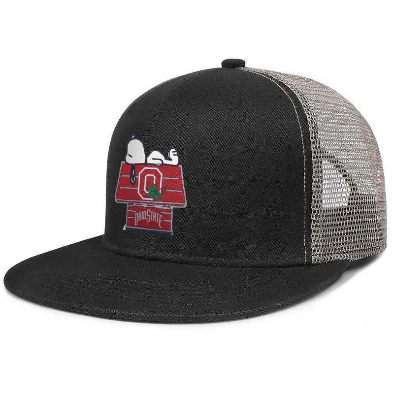 Ohio State Buckeyes Mens and Womens Grid Baseball Cap Cool Design Your Own Hip Hopflat Brimhats 1 차 팀 로고 스포츠 388 Footba6667505