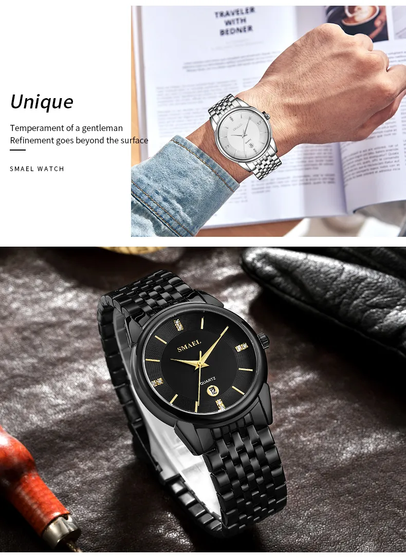 Luxury Classic Watches Set for Par Gen's A Lady's Waterproof Casual Wristwatch Elegant 9026 1885M Quartz Digital CLOC231V