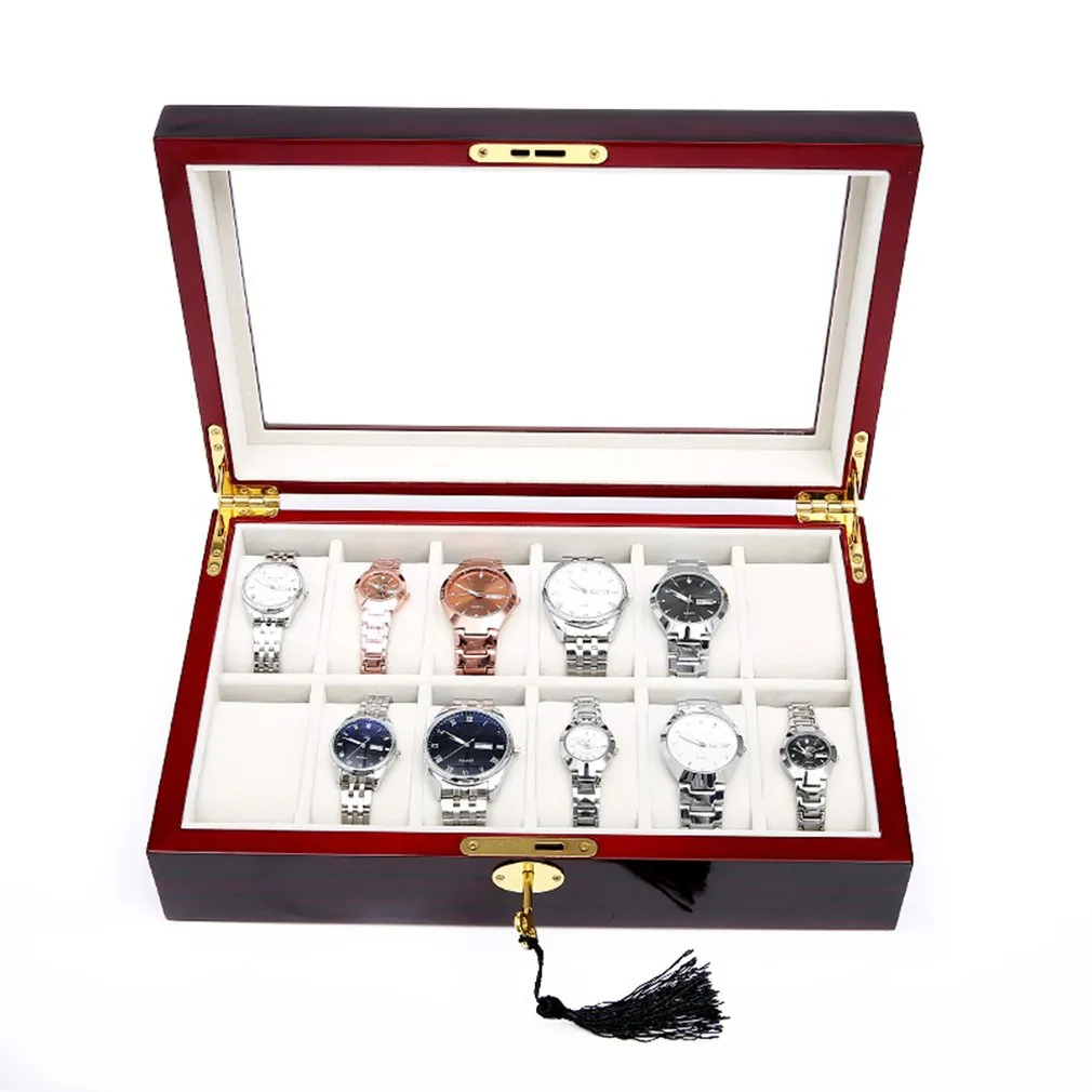 2 3 5 6 10 12 slot Porta orologi con custodia in legno rosso nero Custodia con display bracciale Cofanetto porta orologi 2 274Q