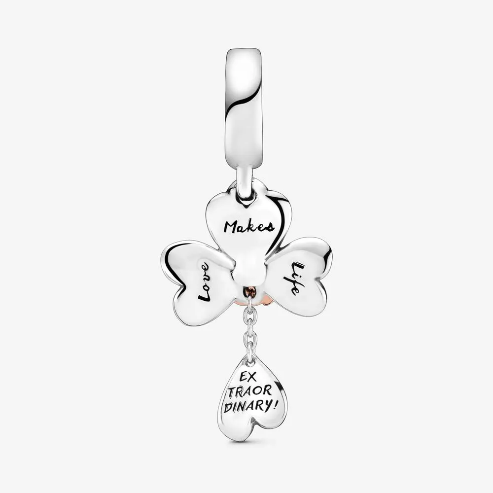 New Arrival Charms 925 Sterling Silver Clover and Ladybird Dangle Charm Fit Original European Charm Bracelet Fashion Jewelry Acces297L