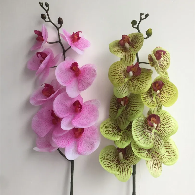 하나의 진짜 터치 난초 꽃 인공 시뮬레이션 좋은 품질의 나비 난초 난초 결혼식 꽃을위한 라텍스 접촉