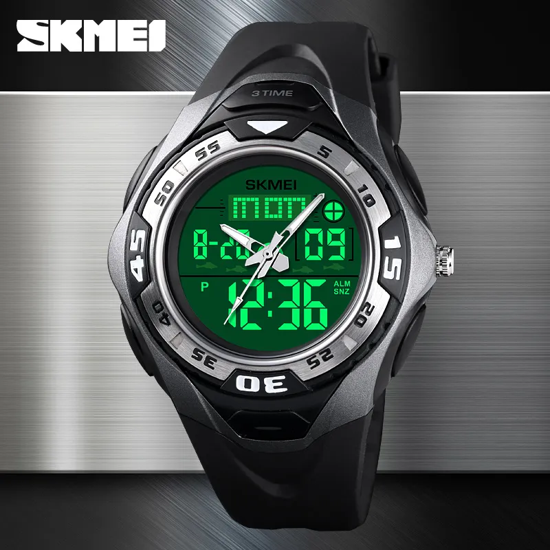 SKMEI montre de sport de plein air hommes montres étanches numériques réveil lumineux double affichage montres relogio masculino 1539307U