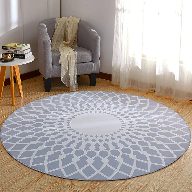 Okrągłe dywan dywaniczny mata nowoczesne dywany do salonu dywan dywan sypialnia sypialnia antypoślizgowa mata podłogowa tapete do domu tkaniny 290J