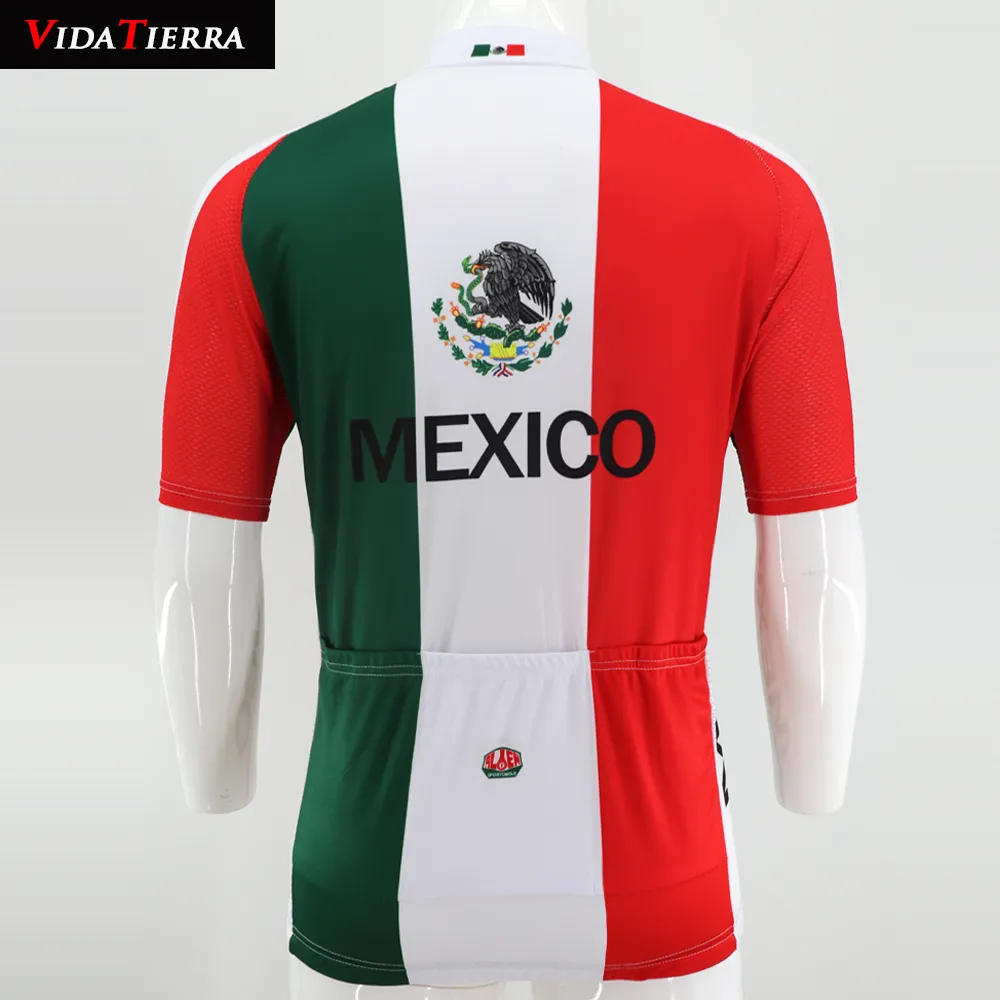 2019 VIDATIERRA wielertrui groen wit rood MEXICO pro raceteam downhill jersey go pro mtb jersey klassiek cool Dominant R256a