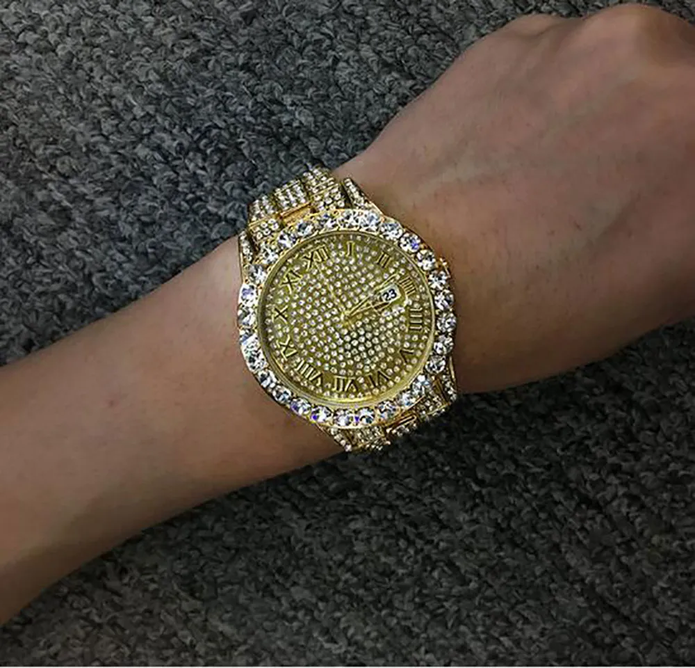 Качественные часы с бриллиантами, автоматические часы, водонепроницаемые роскошные мужские часы, 42 мм, часы из нержавеющей стали 316 со льдом, часы 2482