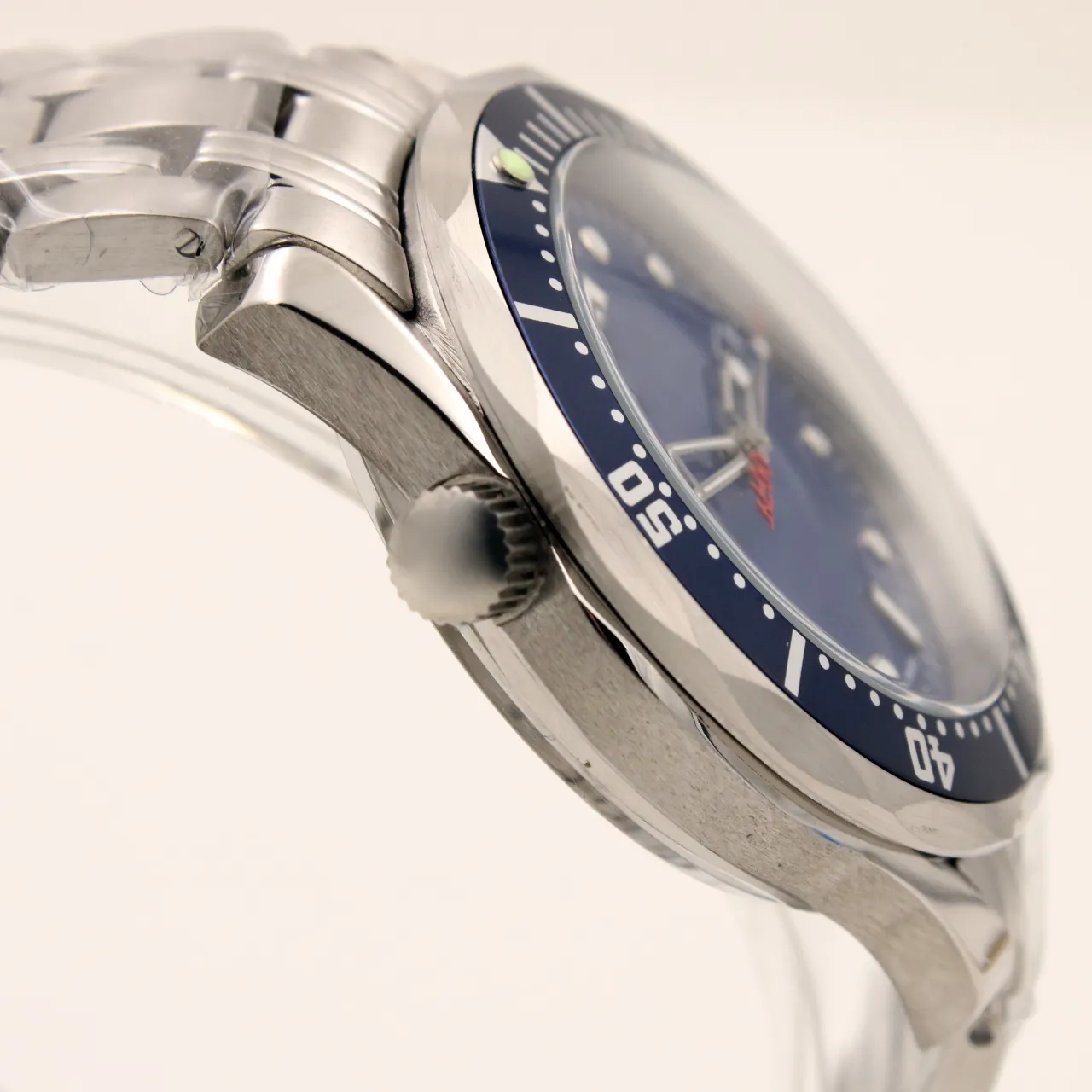 Novo masculino mecânico profissional 300m james bond 007 mostrador azul safira relógio automático masculino relógios auto-vento w200k