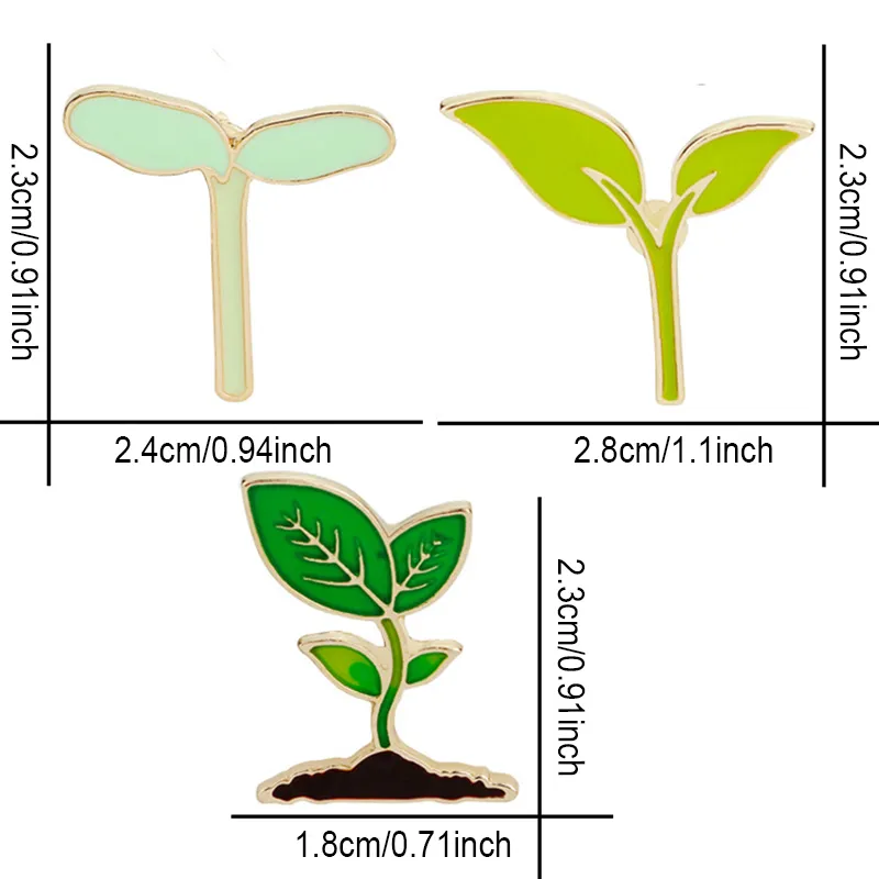 Kreskówkowy brooth pin naturalny prosty zielony fasolka z fasolą kiełki odznaka broszka broszka z tkaniną koszulka