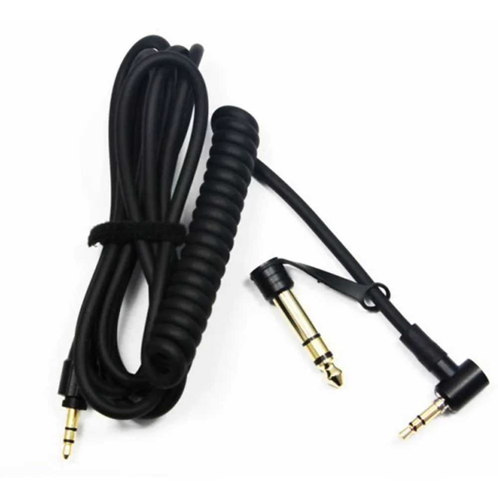 10 pièces stéréo remplacement casque Pro Extension voiture Aux câbles Audio 6.5mm 3.5mm mâle à mâle câble à ressort