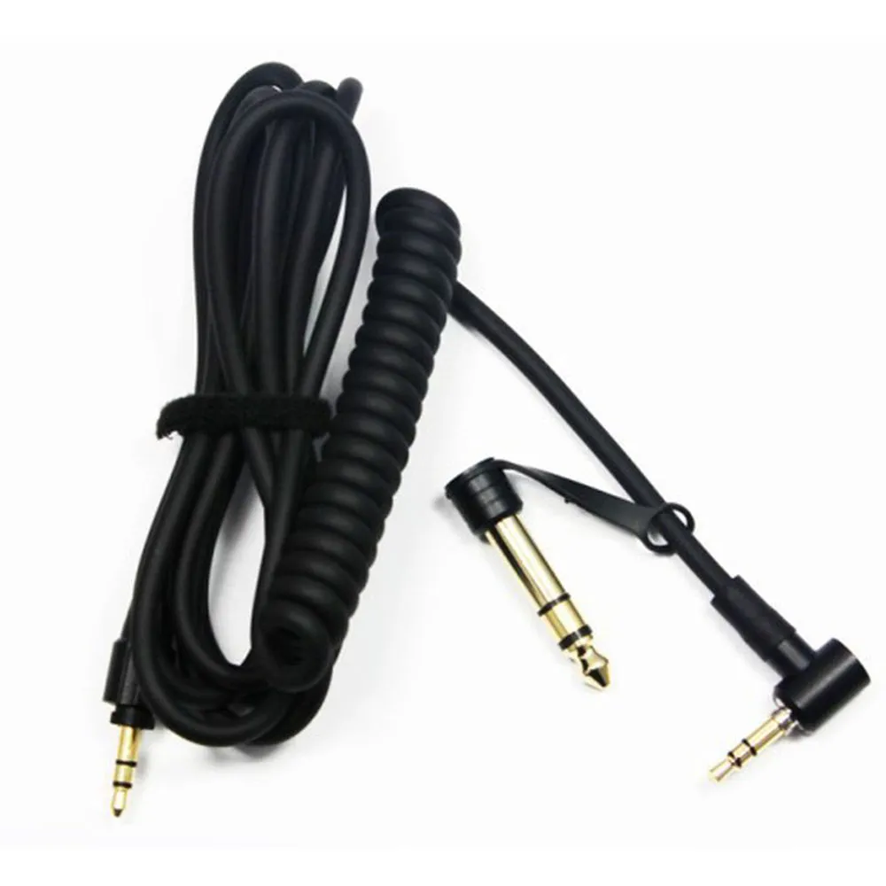 10 SZTUK Stereo Wymiana Słuchawki Pro Rozszerzenie Car Aux Audio Kable 6,5 mm 3,5 mm Męski Kabel Sprężyny