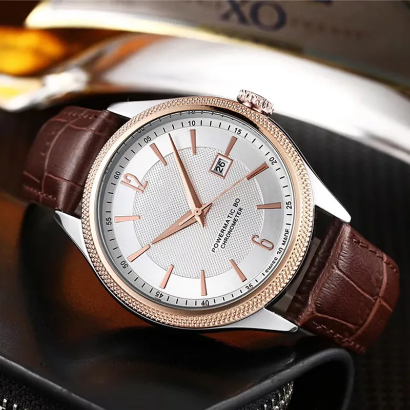 Zwitsers horloge voor mannen quartz uurwerk casual horloges t063 lederen band designer horloge lifestyle waterdicht zakelijk horloge montre de3519