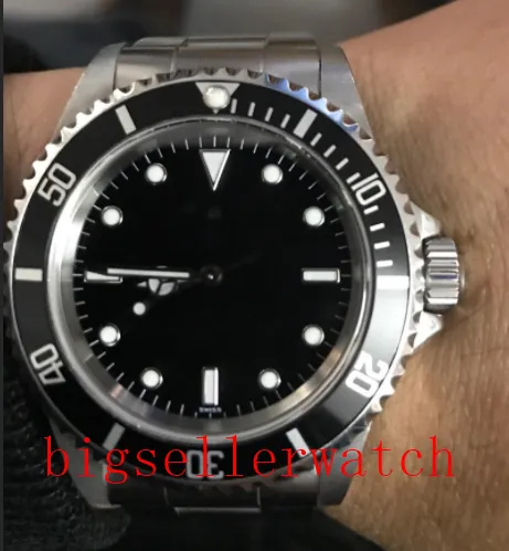 Topkwaliteit luxe duikhorloges heren automatische 14060m zwart geen datum horloges sluiting keramische bezel chrono datum roestvrijstalen horloge2931