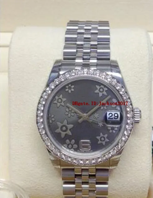 Certificado de caja original Reloj de señora 31 mm 178384 Bisel de diamantes Asia 2813 movimiento automático 250C
