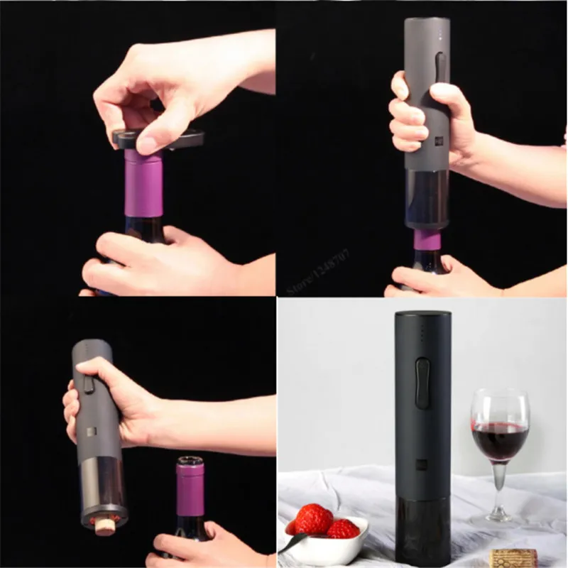 Original Xiaomi Youpin Huohou Abridor automático de botellas de vino tinto Sacacorchos eléctrico Cortador de papel de aluminio Herramienta de corcho para hogar inteligente 3007077316u